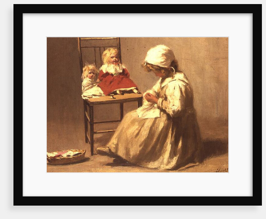 A Girl with her Dolls, 1895 by Paul Knight