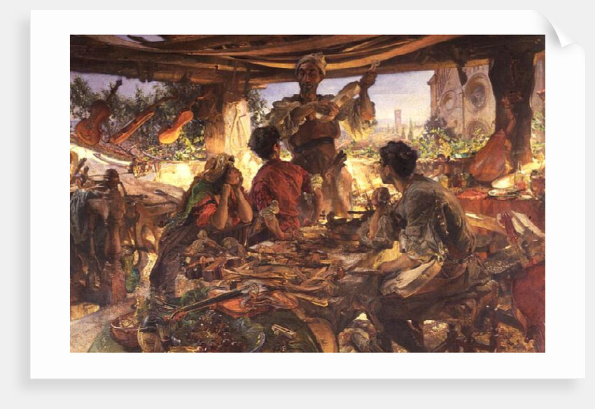 Stradivarius in his Workshop at Cremona, 1913 by Edgar Bundy