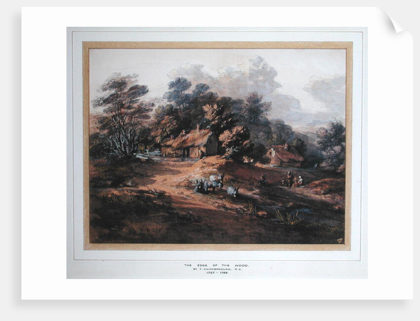 Peasants and Donkeys near Cottages at the Edge of a Wood by Thomas Gainsborough