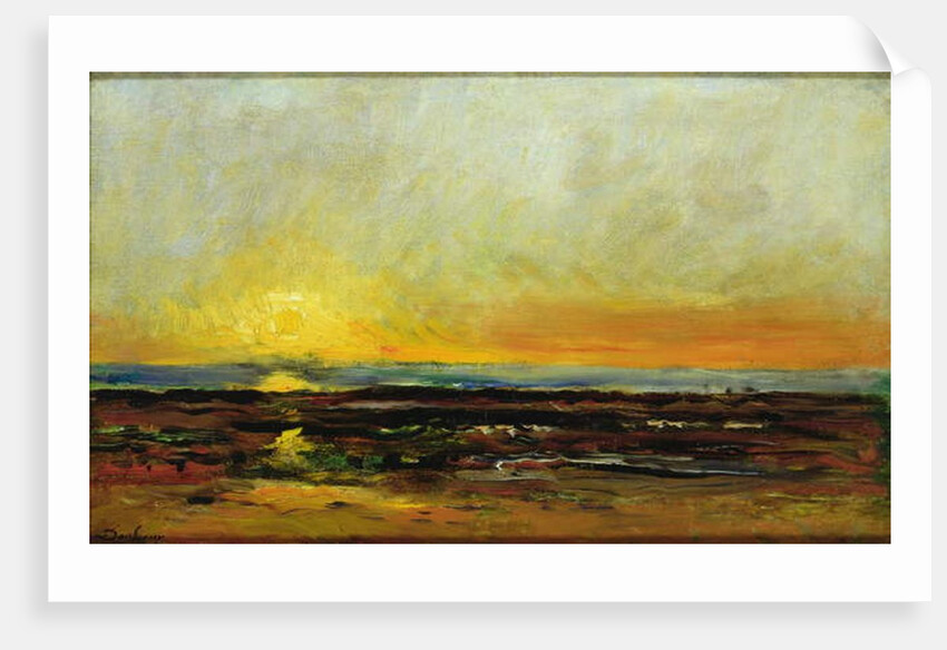 Sunset on the Sea Coast by Charles Francois Daubigny