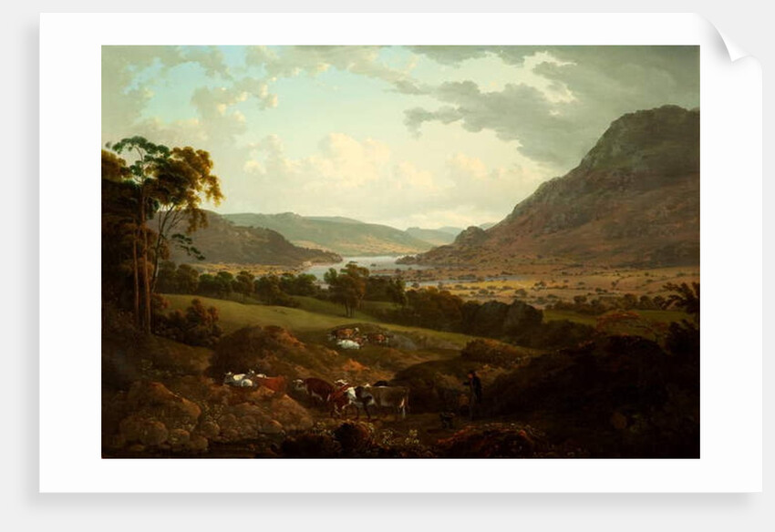 A Scene in the Lake District by Julius Caesar Ibbetson