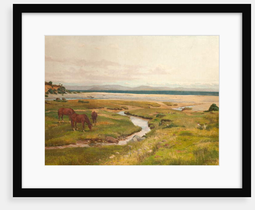 Shore Scene with Horses by George Frederick Waldo Johnson