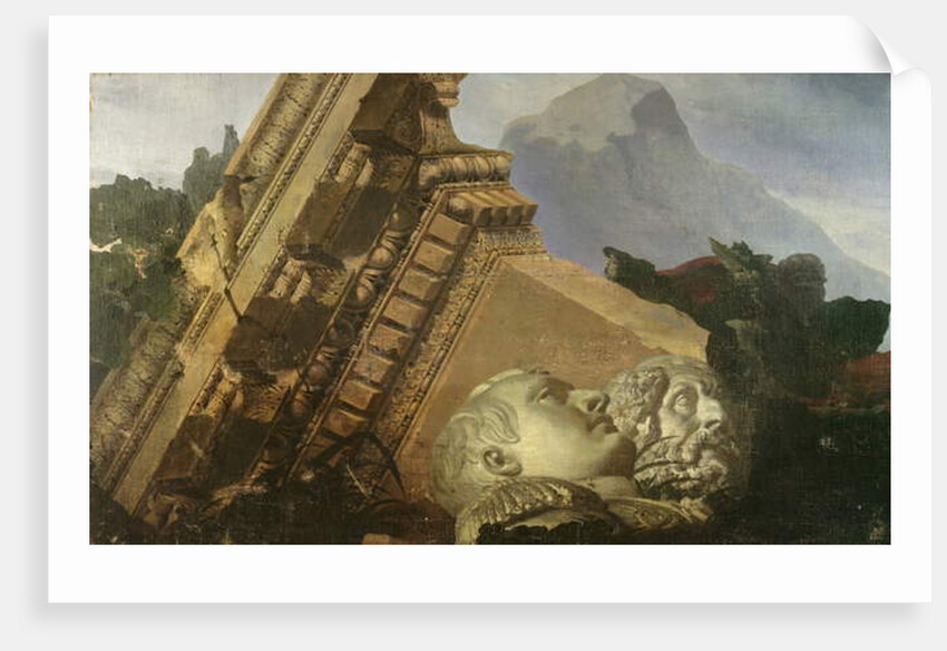 Time Showing the Destruction it Brings, study for ceiling in the Louvre by Jean Baptiste Mauzaisse