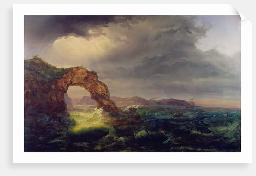 Choppy waters off Foccia on the Italian coast by Joseph Rebell