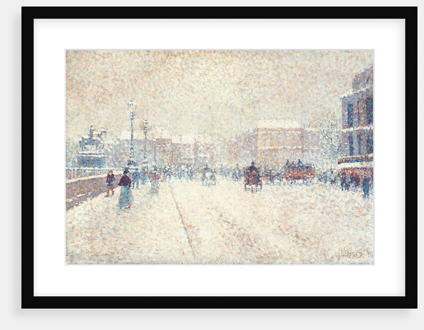 Le Pont-Neuf sous la neige by Albert Dubois-Pillet