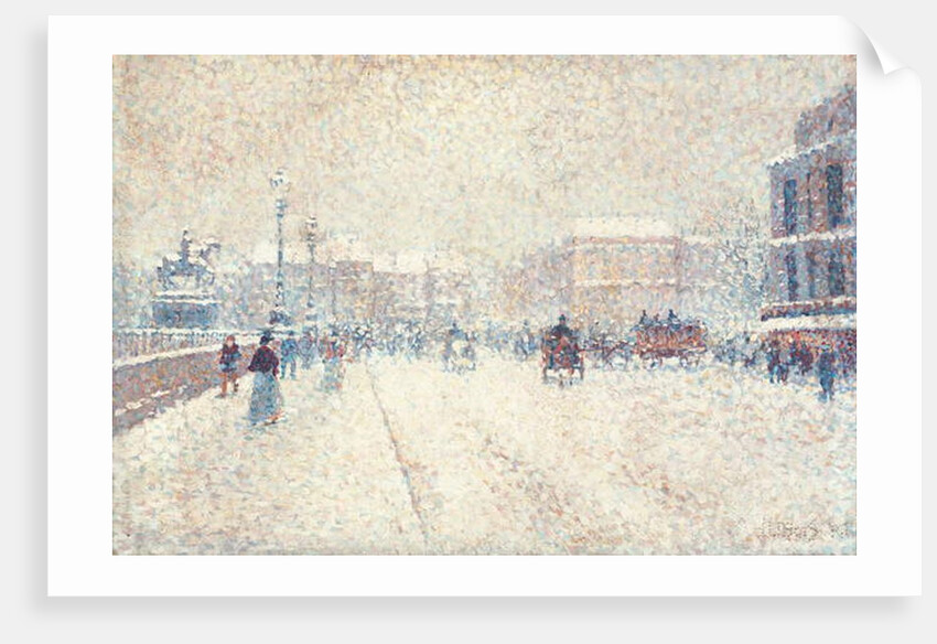 Le Pont-Neuf sous la neige by Albert Dubois-Pillet