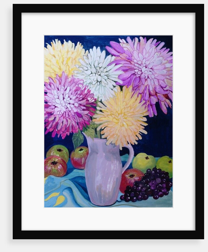Autumn; Giant Dahlias and Fruit 2012 by Joan Thewsey