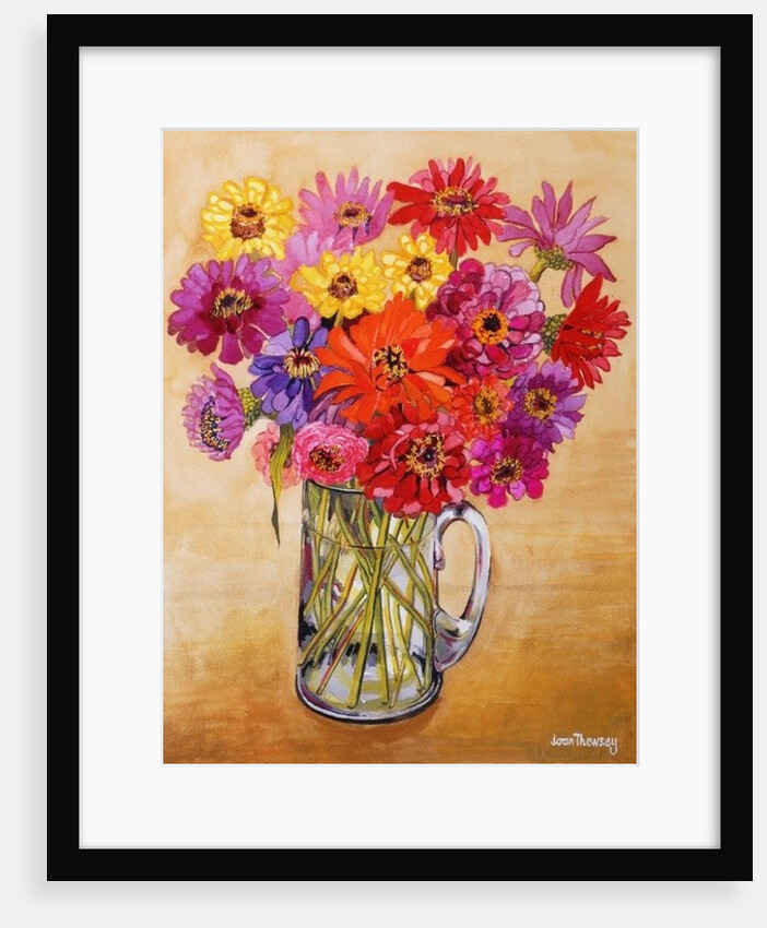 Zinnias, 2010 by Joan Thewsey