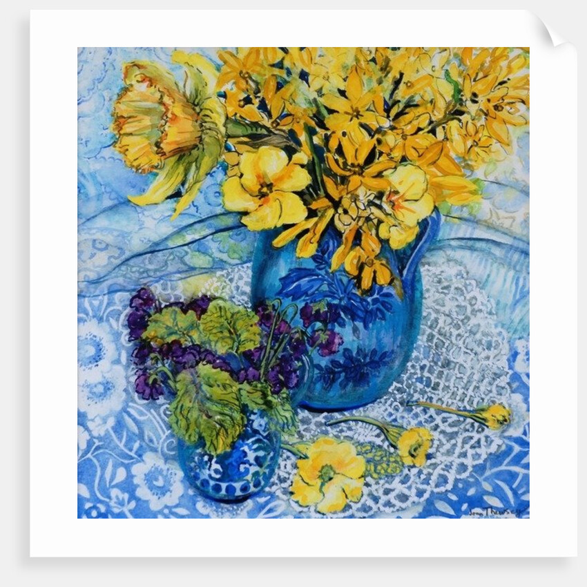 Primroses and Violets, 2000 by Joan Thewsey
