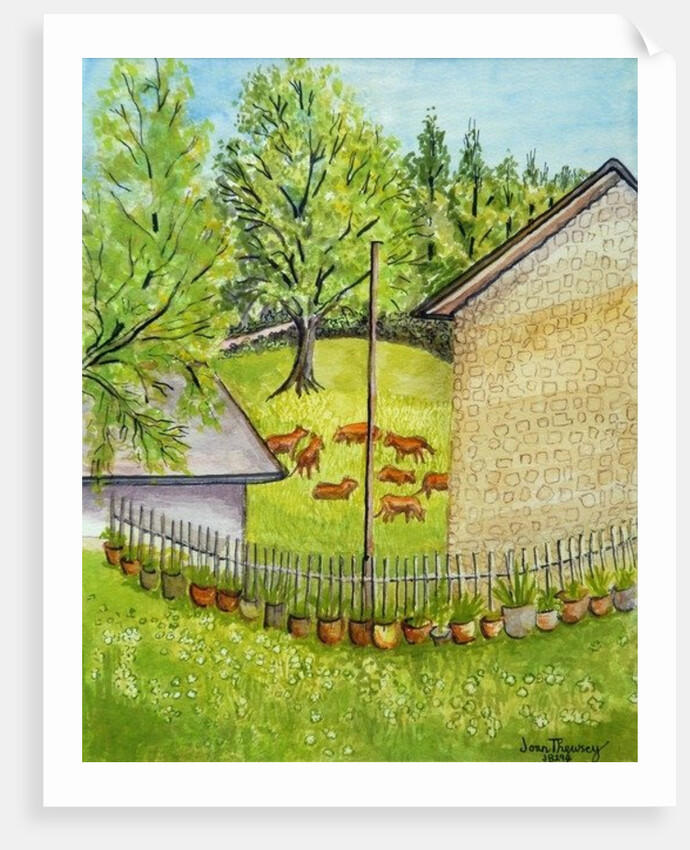 View from Ruth's Garden, Limousin France by Joan Thewsey