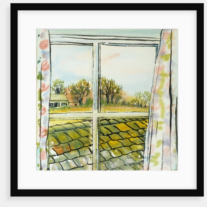 Through the Cottage Window Suffolk, 2010 by Joan Thewsey