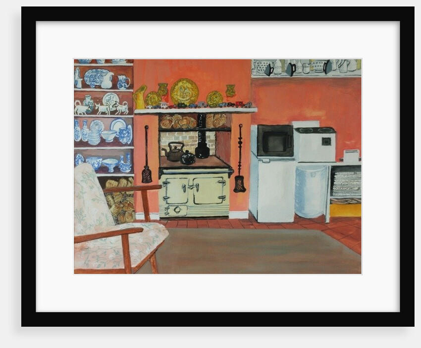 Cottage Kitchen,Red Cottage Studios, Suffolk with Rayburn, 2000 by Joan Thewsey