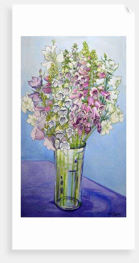 Foxgloves and Campanulas, 2005 by Joan Thewsey