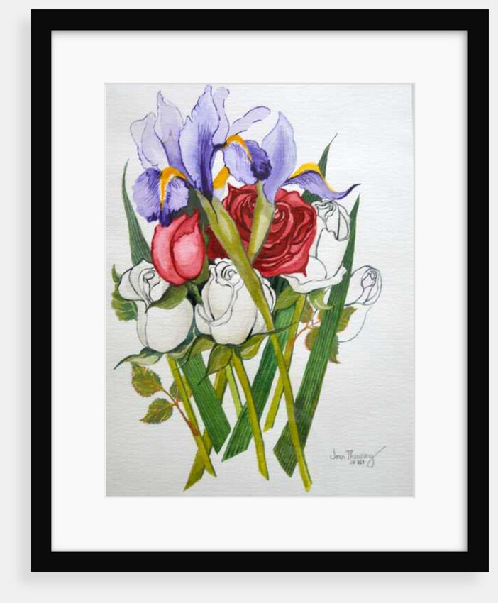 Irises and Roses, 2007 by Joan Thewsey