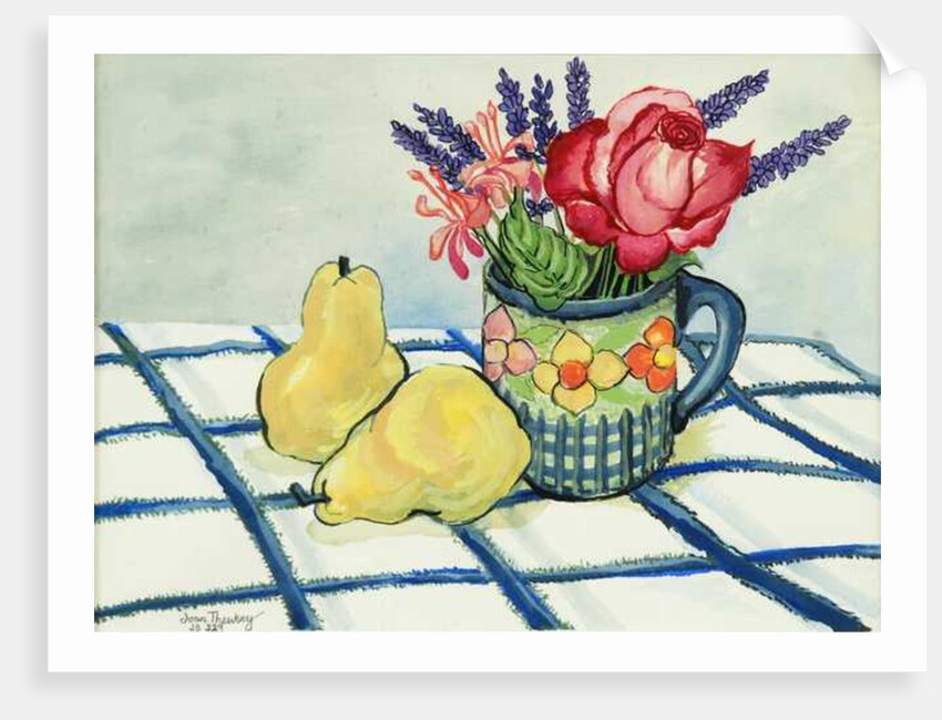Red Rose and Two Pears, 2008 by Joan Thewsey