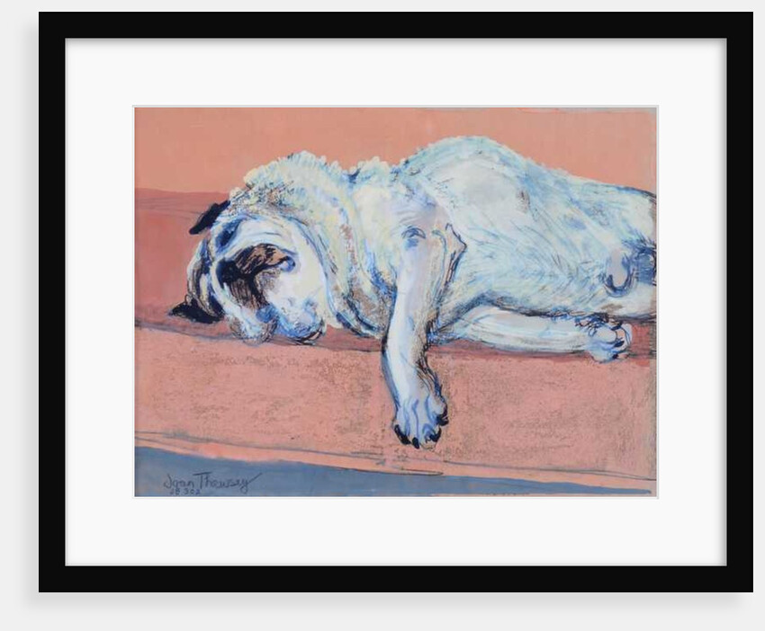 Sleeping Pug Two, 2000 by Joan Thewsey