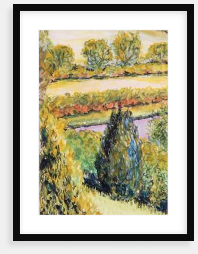 Suffolk Landscape, view from the front window, 2000 by Joan Thewsey