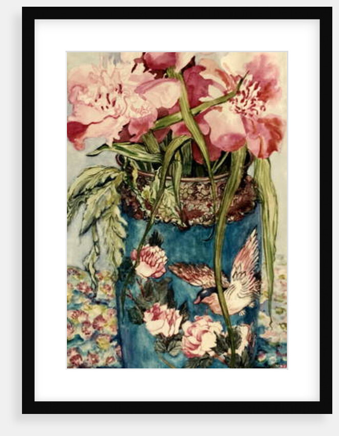 Peonies in a Cloisonne Vase by Joan Thewsey