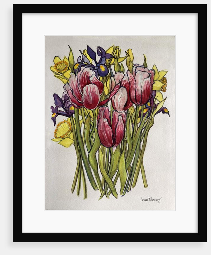Tulips, Daffodils and Iris by Joan Thewsey