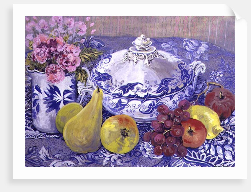 The Blue and White Tureen with Fruit by Joan Thewsey