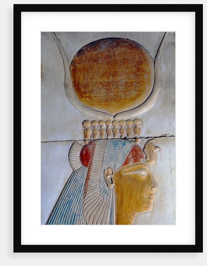 Profile of Isis, Temple of Seti I, Abydos by Egyptian 19th Dynasty