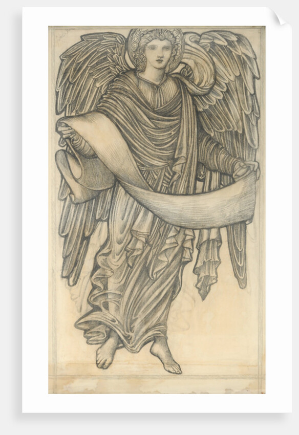 Angel with Scroll - figure number eight, 1880 by Edward Coley Burne-Jones