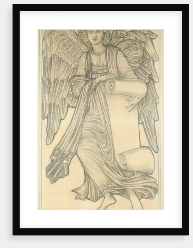 Angel with Scroll - figure number nine, 1880 by Edward Coley Burne-Jones