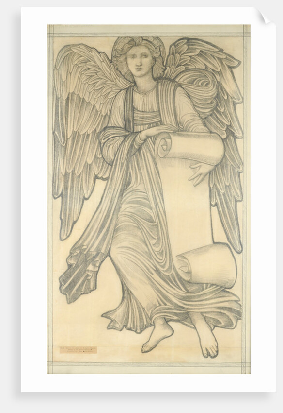 Angel with Scroll - figure number nine, 1880 by Edward Coley Burne-Jones