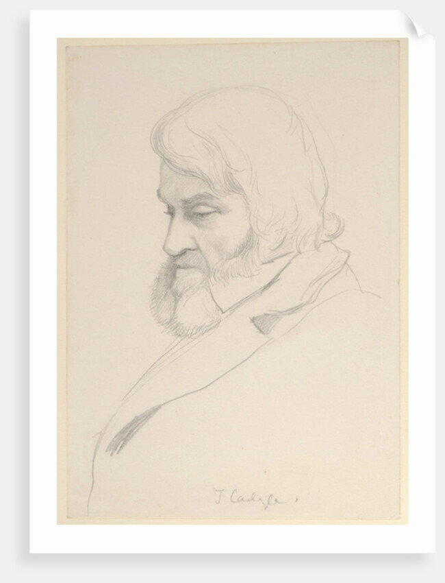 Portrait of Thomas Carlyle, c.1875 by George 9th Earl of Carlisle Howard
