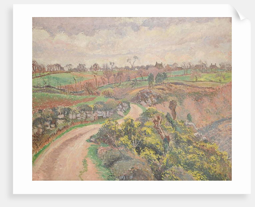 Rue de Poulfenc à Riec, 1910 by Lucien Pissarro