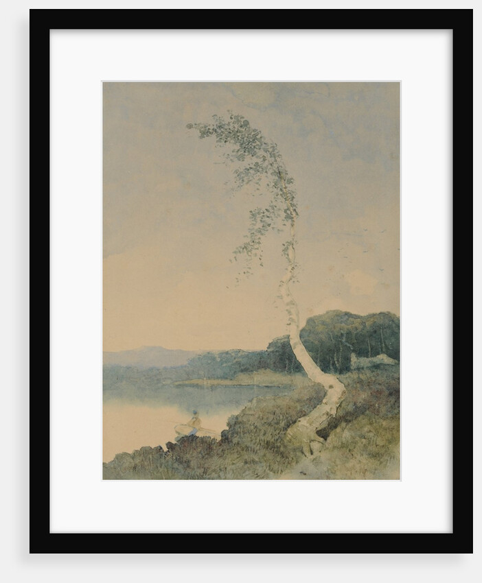 Silver Birch by a Lake, 1845 by William James Blacklock