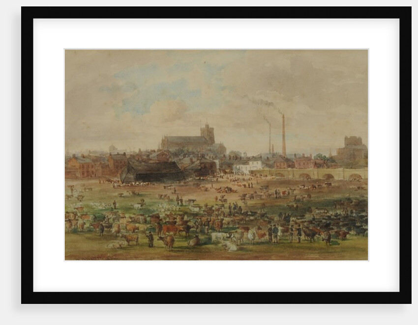 The Sands, Carlisle - The Cattle Market, 1864 by William Henry Nutter