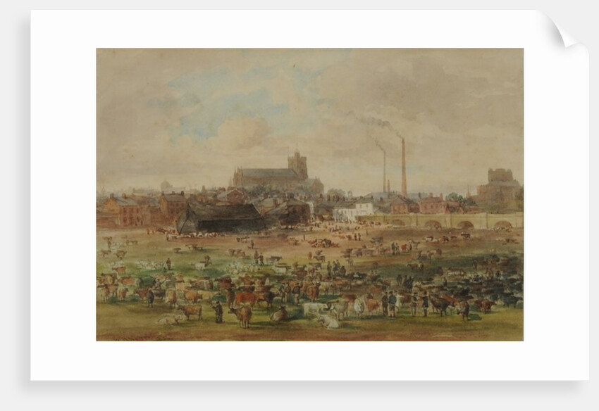 The Sands, Carlisle - The Cattle Market, 1864 by William Henry Nutter