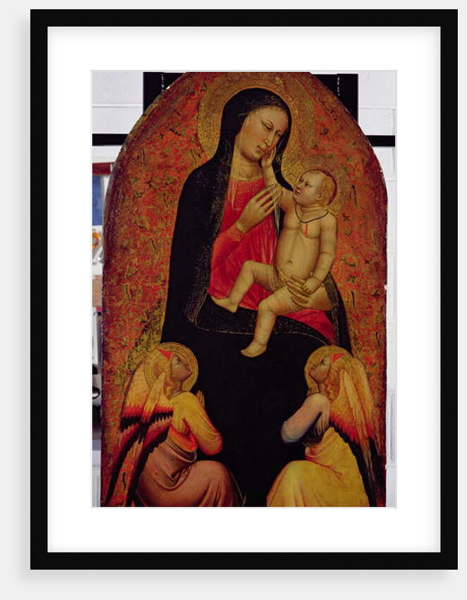 Virgin and Child with Two Angels by Jacopo di Cione