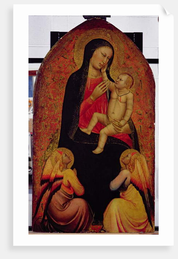 Virgin and Child with Two Angels by Jacopo di Cione