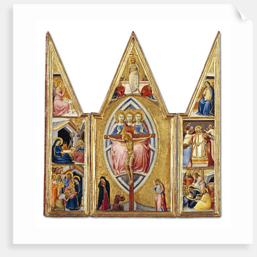 The Trinity and the Crucifixion with Scenes from the Life of Christ, c.1355 by Luca di Tomme