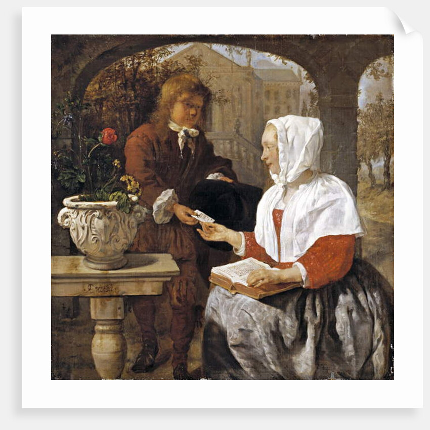 A Young Woman Receiving a Letter, c.1658 by Gabriel Metsu