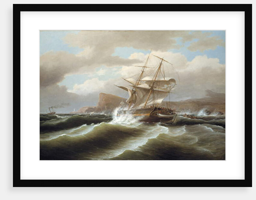 An American Ship in Distress, 1841 by Thomas Birch