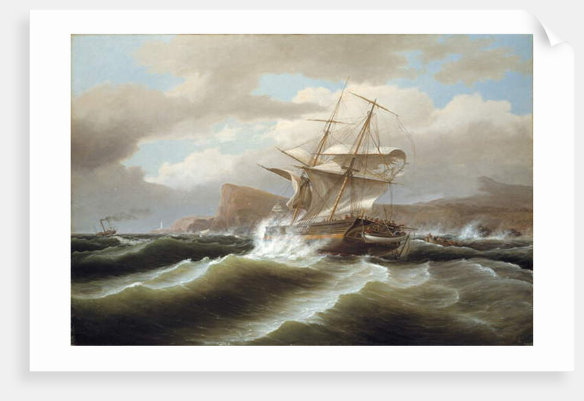 An American Ship in Distress, 1841 by Thomas Birch