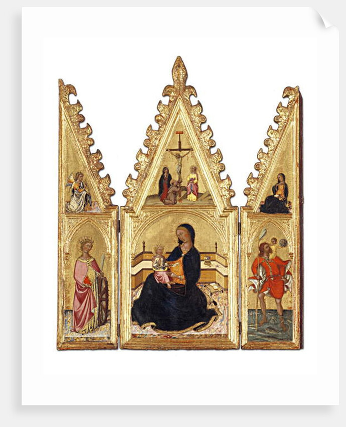 The Madonna of the Humility with St. Catherine of Alexandria, St. Christopher, the Annunciation and the Crucifixion, c.1370-75 by Niccolo di Buonaccorso