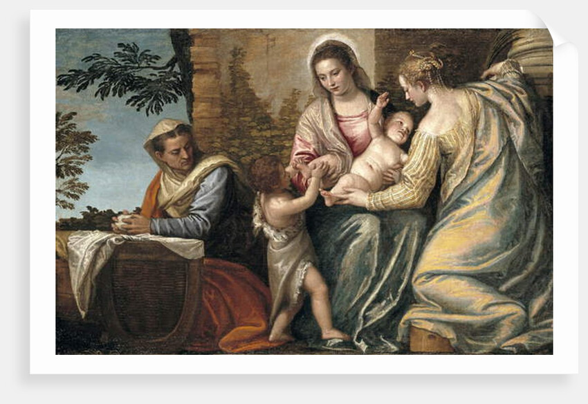 Madonna and Child with St. Elizabeth, the Infant St. John the Baptist and St. Justina, 1565-70 by Veronese