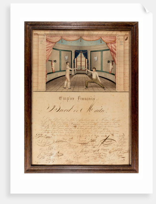 Brevet de Maître, 1814 by French School