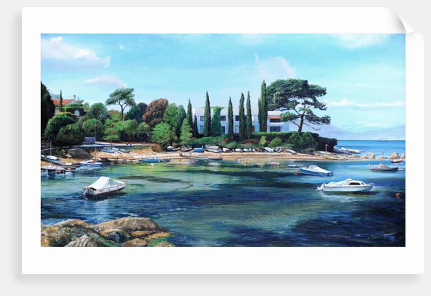 Villa and Boats, South of France by Trevor Neal