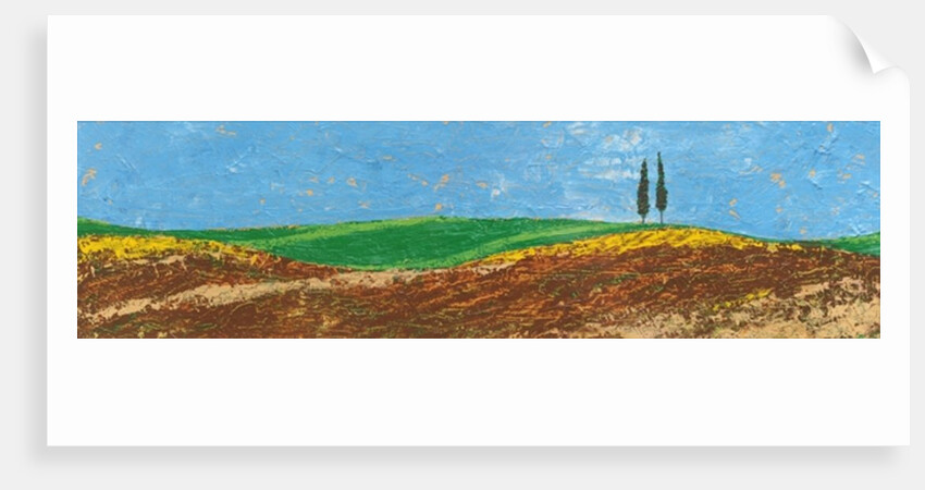 Two Trees, Rolling Hills, Tuscany, 2005 by Trevor Neal