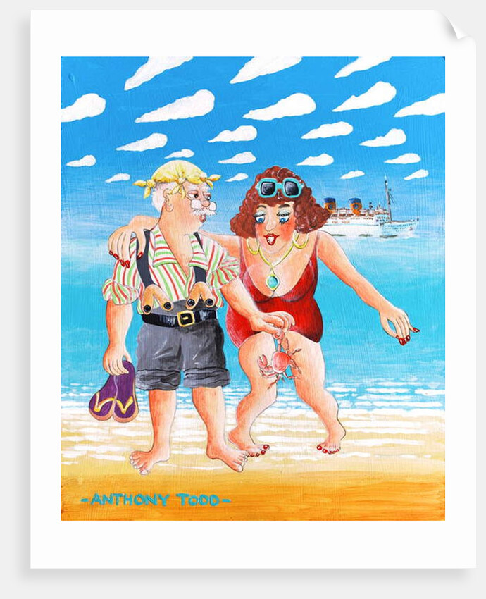 Don't you bring that crab near me! screams Brenda running from the beach by Tony Todd