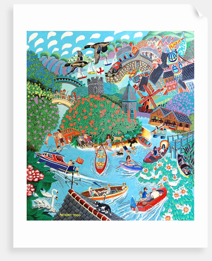 Ducks over the River by Tony Todd