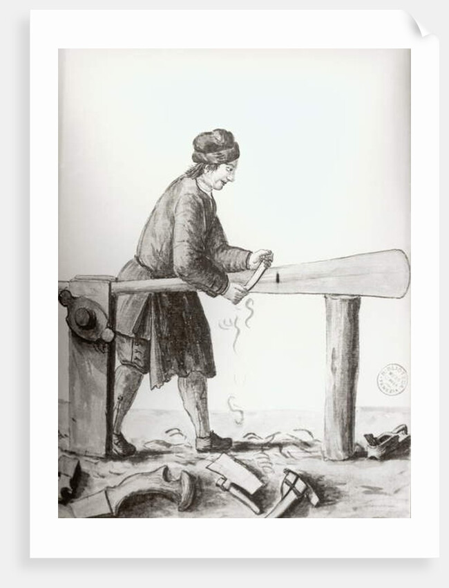 An Oar-Maker from the Venetian Arsenal by Jan van Grevenbroeck