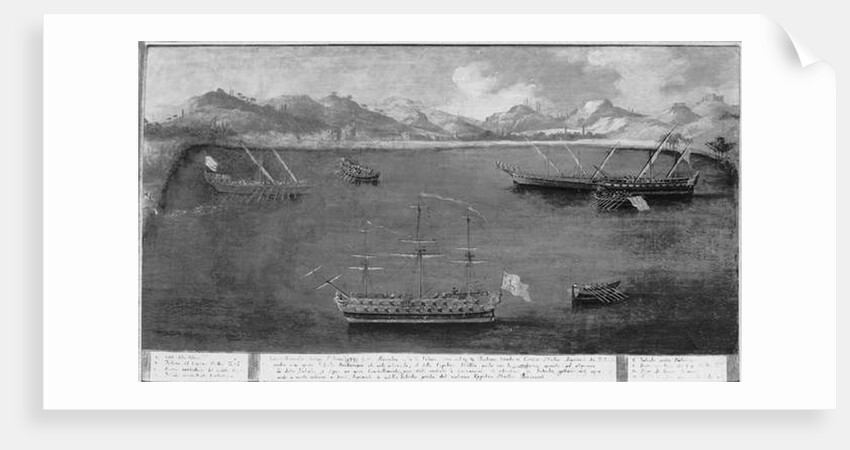 One of the Naval Exploits of the Famous Sailor, Mattio Ivanovich da Dobrota, c.1730 by Italian School