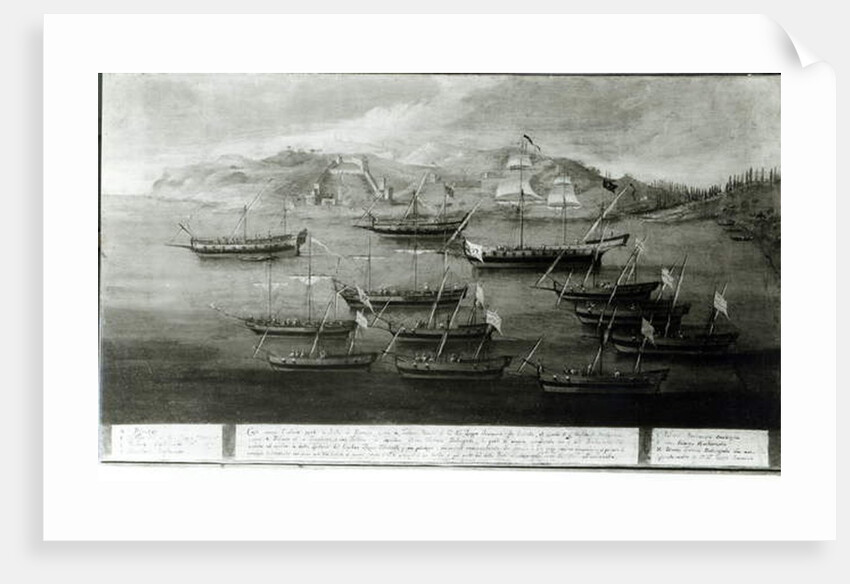 The Venetian fleet led by Captain Ivanovich da Dabrota against Turkish Pirates at Durazzo, 1756 by Italian School