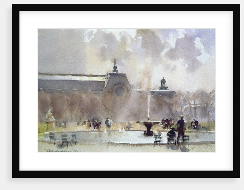Breezy Day, Tuilleries Gardens, 1996 by Trevor Chamberlain